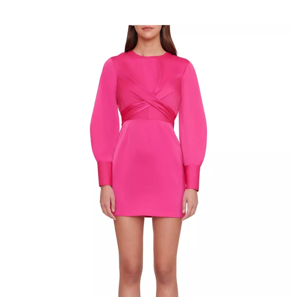 Staud Crosshill Satin Minidress
